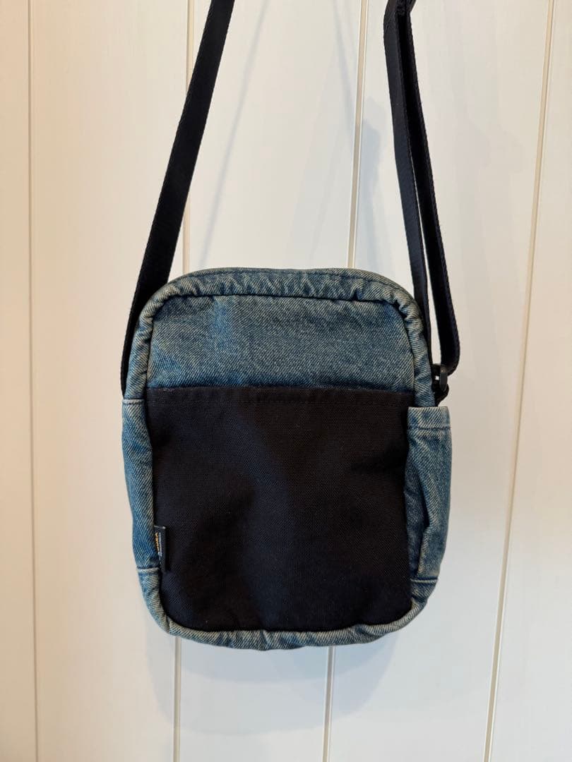 supreme デニム　ショルダー　バッグ　シュプリーム　インディゴブルー