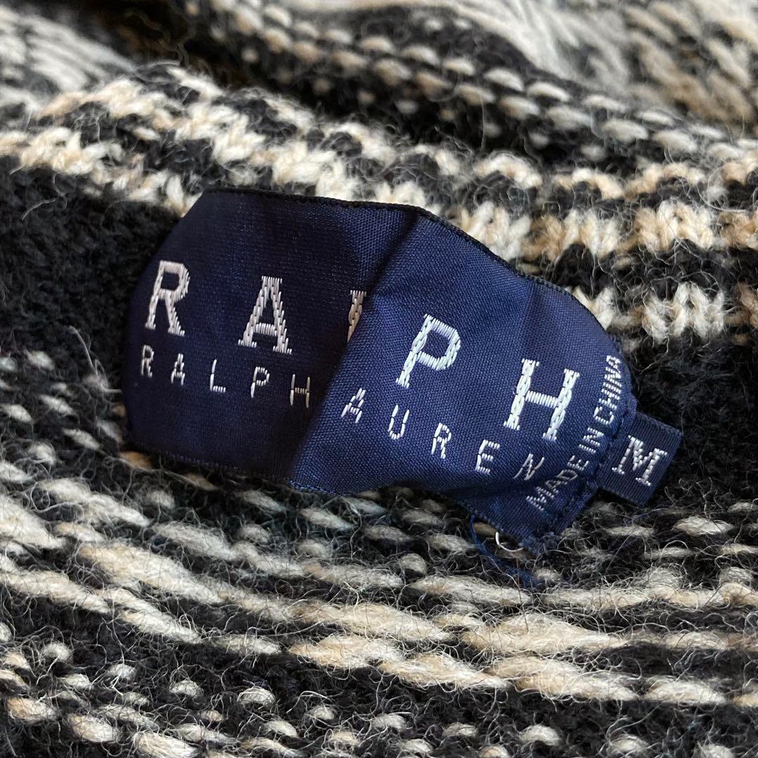 ラルフローレン ノルディック フェアアイル タートルネック ニット M 黒