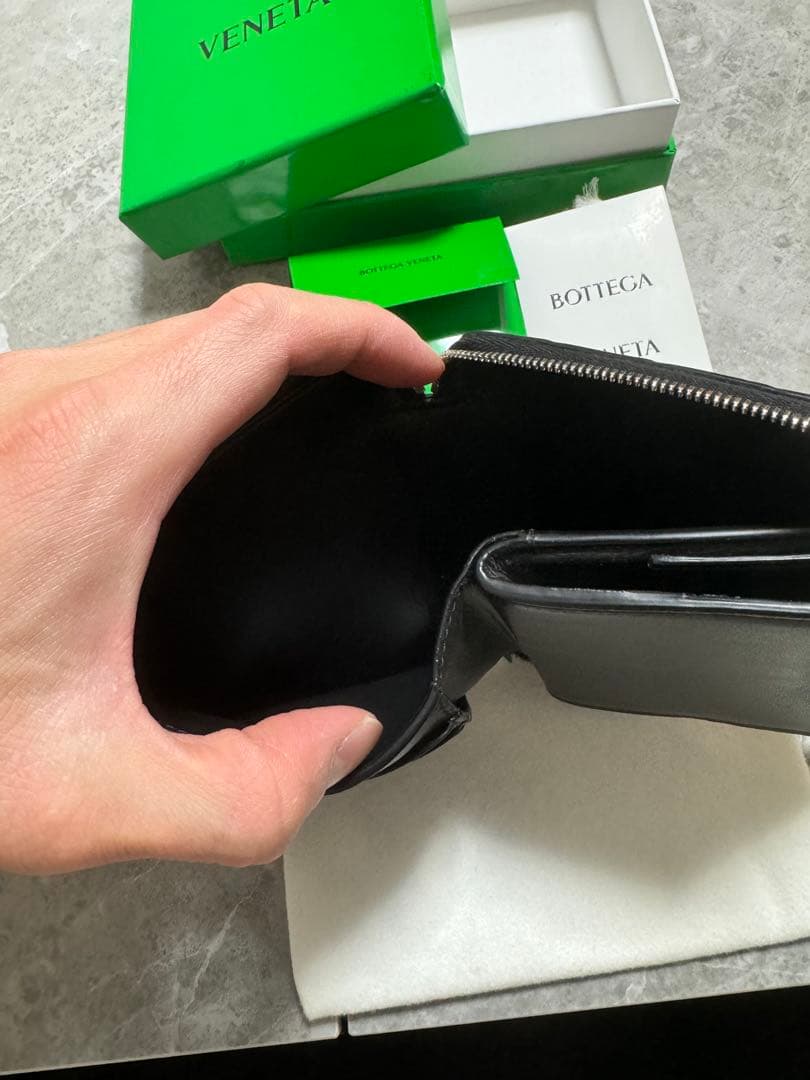 MY　BOTTEGA VENETA ブラックレザーケース