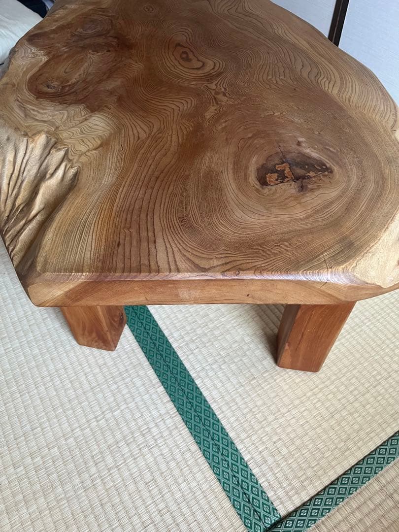 ケヤキ　天然一枚板　ローテーブル