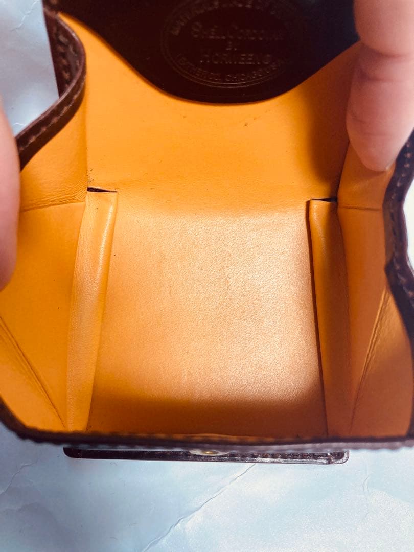 【未使用】ガンゾ ホーウィン シェルコードバン BOX 小銭入れ バーガンディ