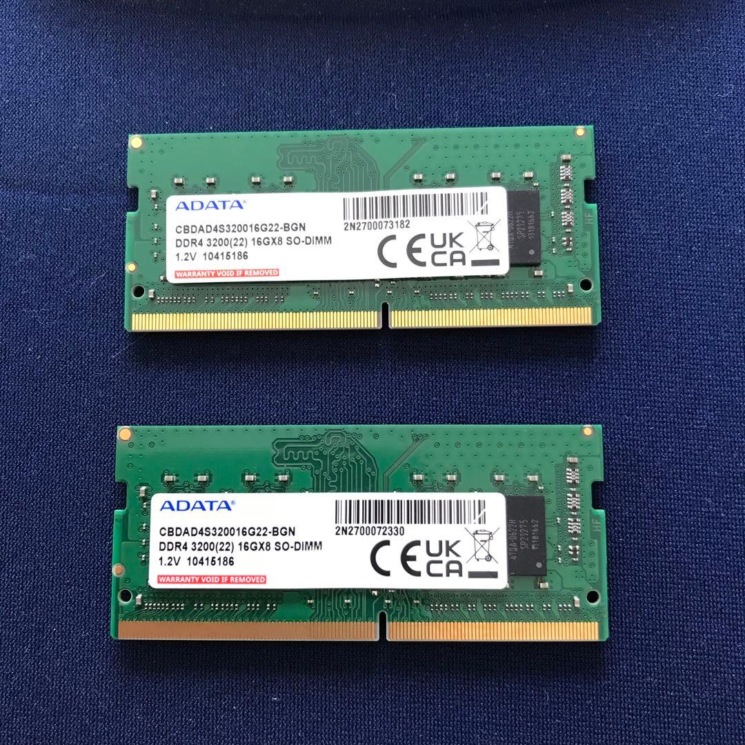 ADATA DDR4 (16GB×2枚)＝32GB
