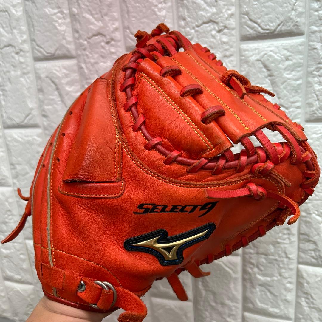 【美品】野球 グローブ 軟式 一般 キャッチャーミット ミズノ セレクト9