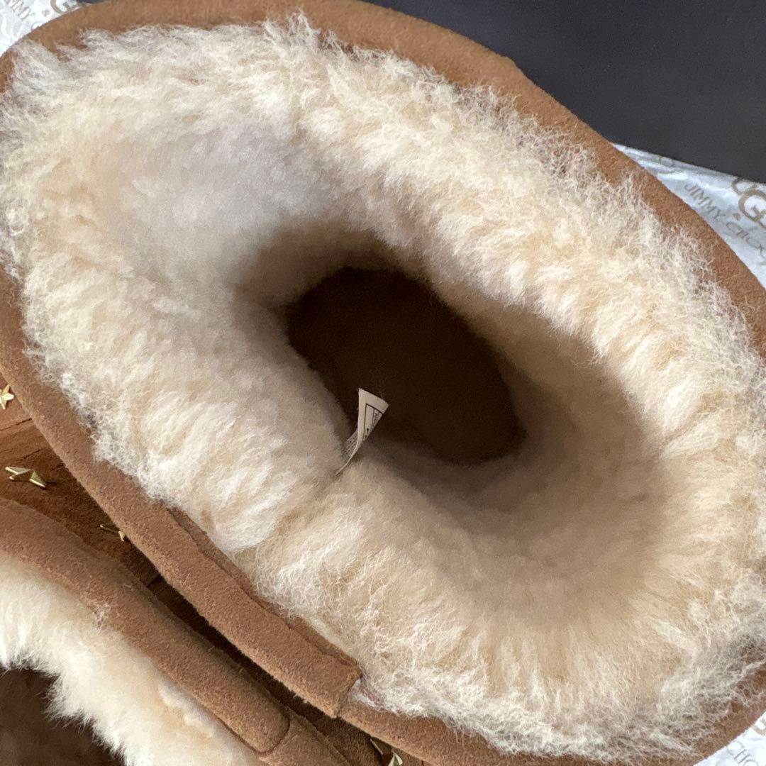 UGG&JIMMY CHOO アグ&ジミーチュウコラボ ブラウン ムートンブーツ