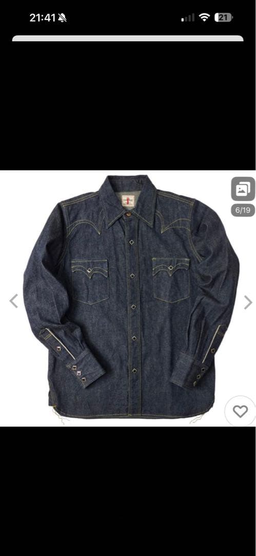 サムライジーンズ デニムウエスタンシャツ Mサイズ メンズ 新品未使用品