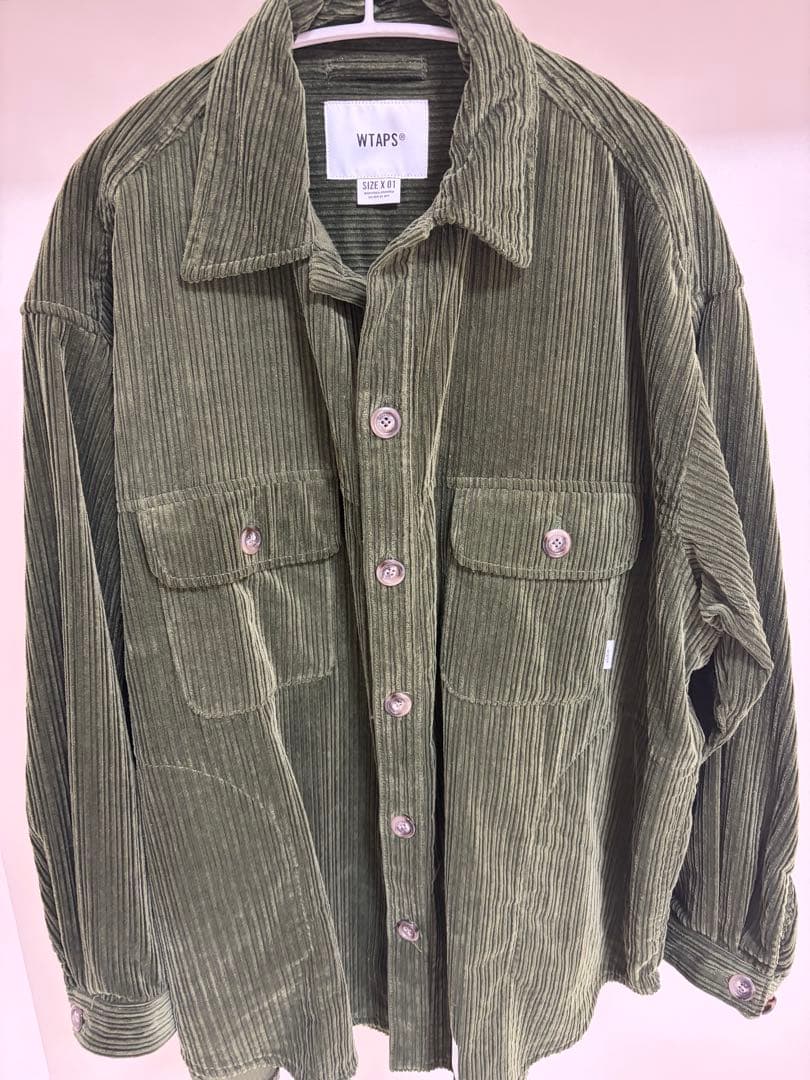 WTAPS コーデュロイシャツ オリーブグリーン X 01