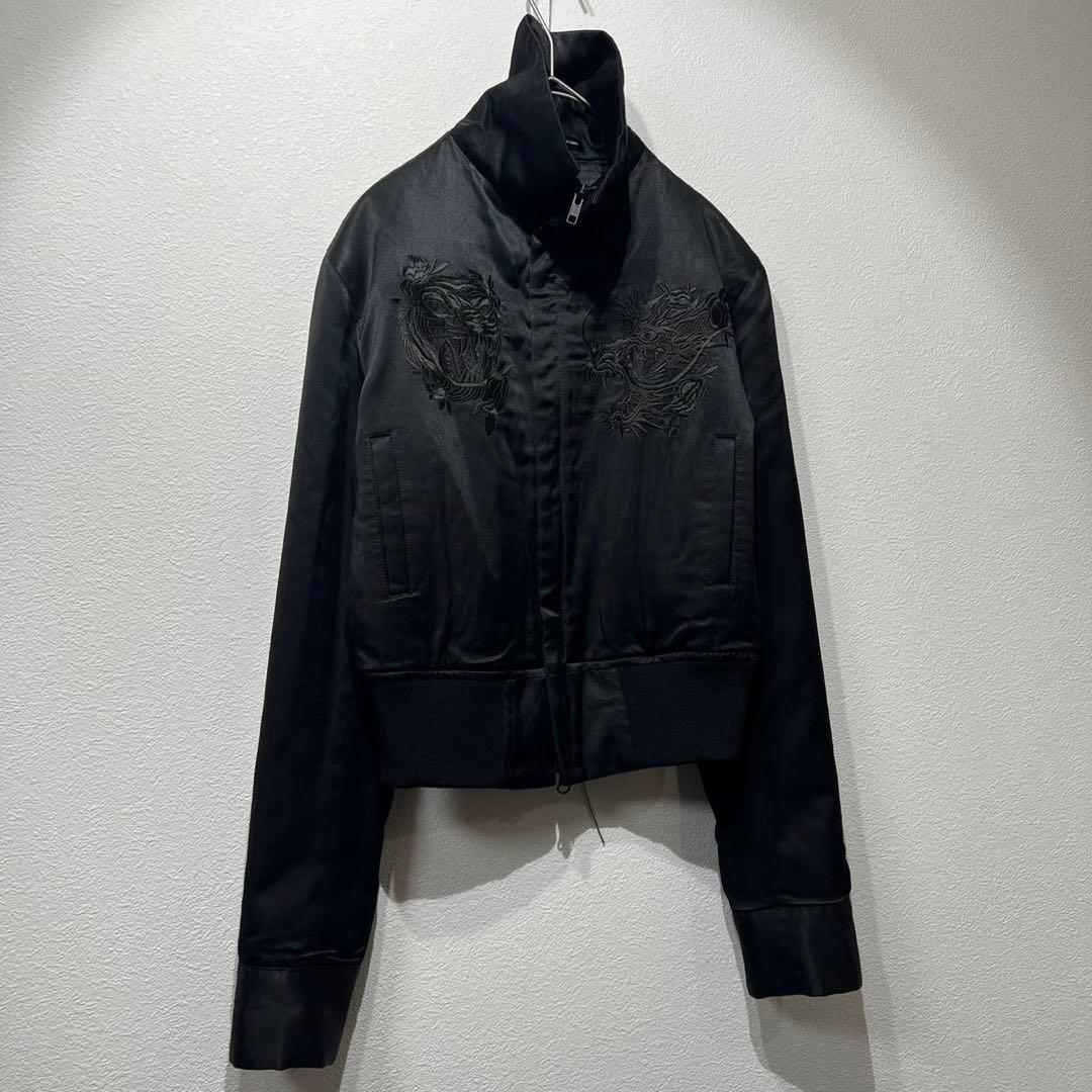 希少 美品 ワイズ 上質 刺繍 デザイン スカジャン ジップジャケット ブルゾン
