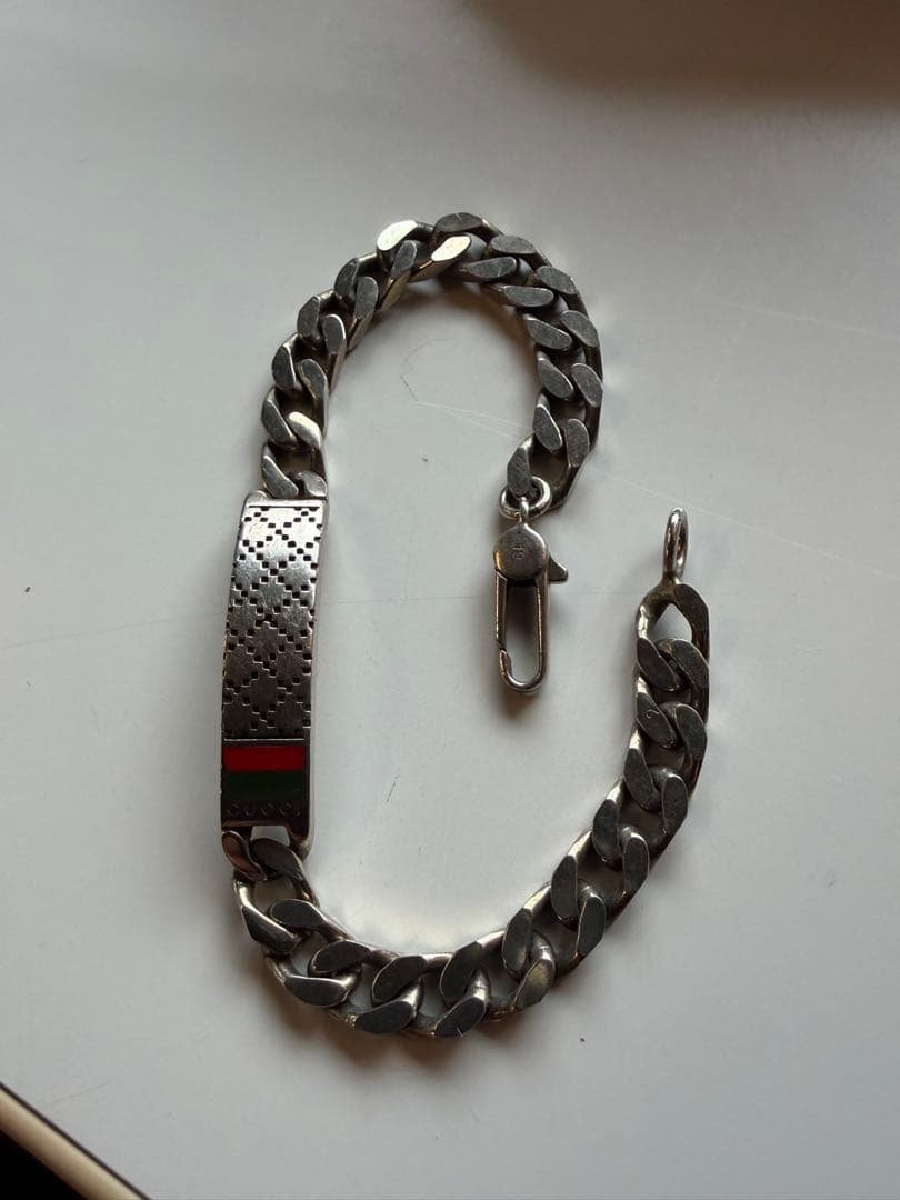 K*K様 グッチブレスレットバングルディアマンテイッシマシルバー 喜平チェーン