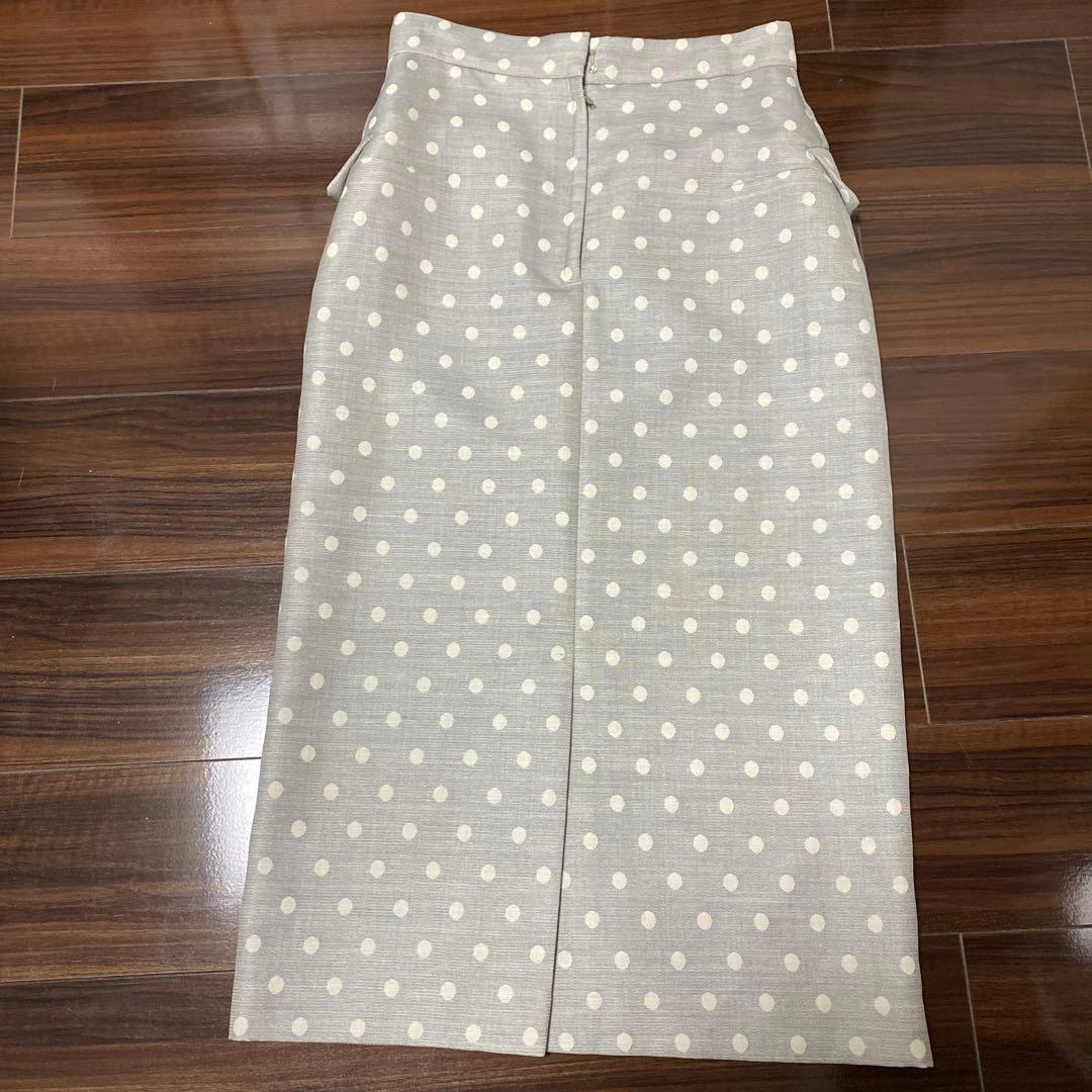 トゥモローランド　サキソニードットジャカード タイトストレートスカート　36