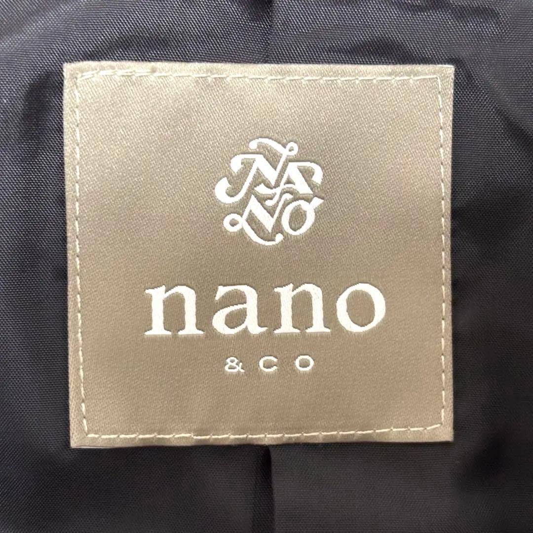 ナノユニバース シングルライダースジャケット 羊革 ラムレザー L ブラック