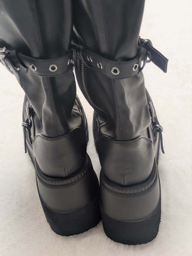 未使用 厚底 ロングブーツ サイドジップ 26cm