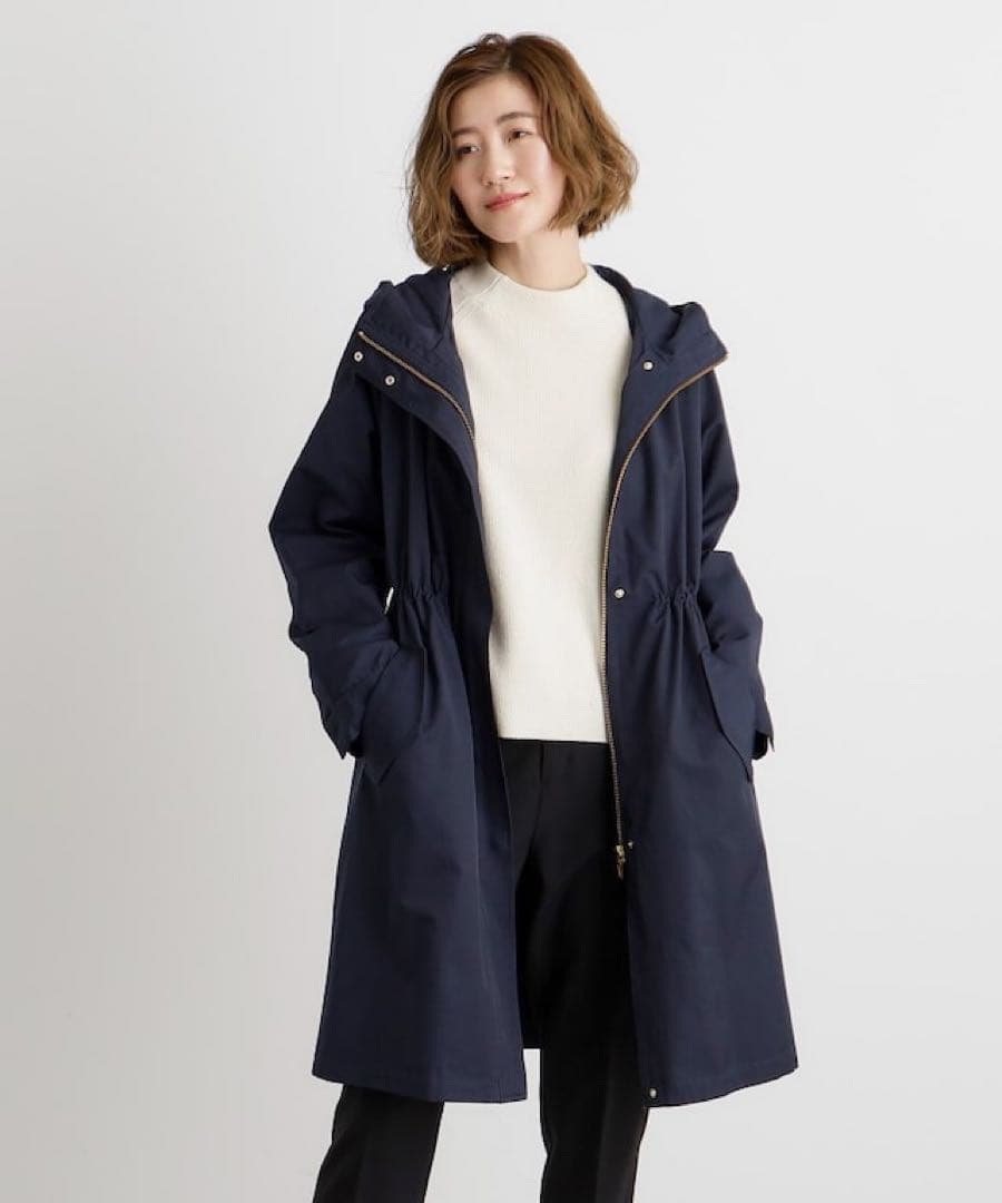 未使用 撥水3WAYキルトライナーセットロングマンパ ネイビー L