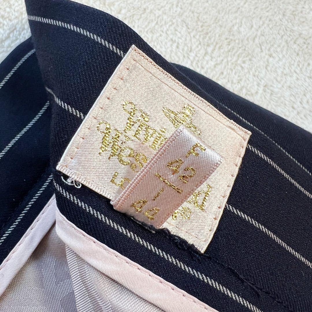 ヴィヴィアンウエストウッド ストライプ オーブボタン ウール スカート　42