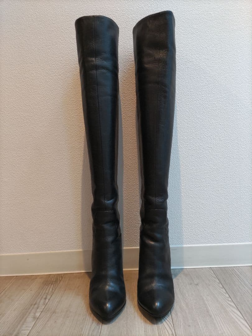 ダイアナ　黒 ニーハイブーツ 9センチヒール　24センチ