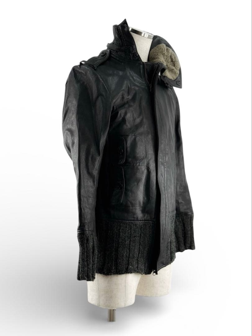 シェアスピリット sharesprit ガスマスク付きレザージャケット 革ジャン