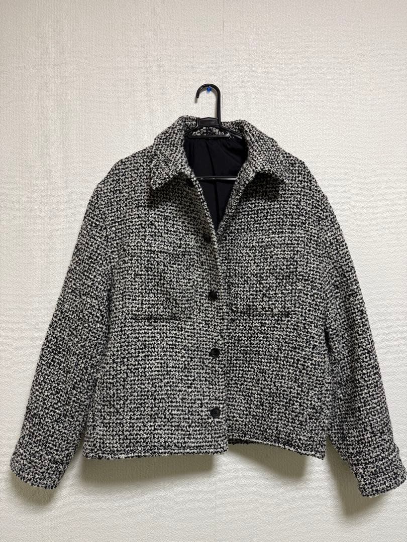 ZARA テクスチャードシャツジャケット