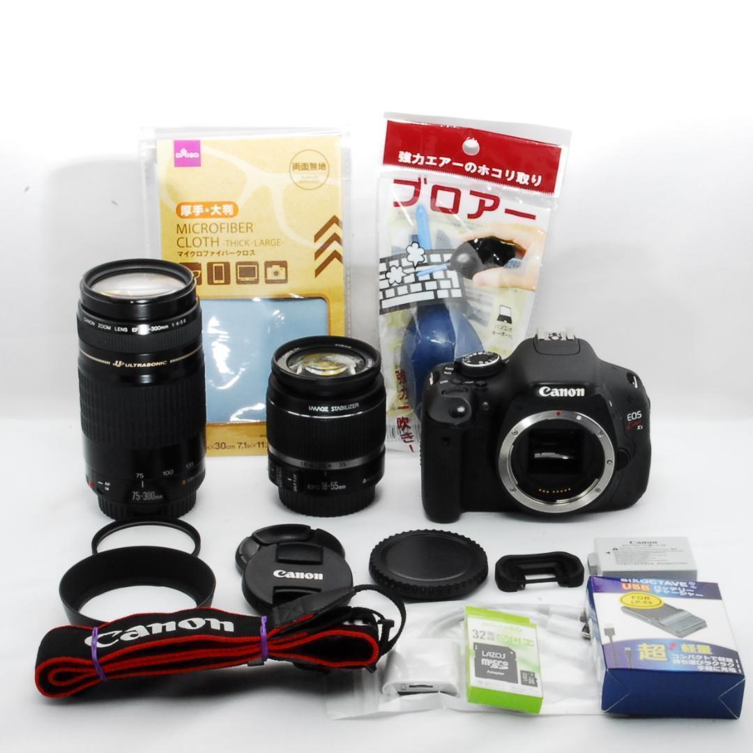 ダブルレンズ良品Canon kiss X5デジタル一眼レフ