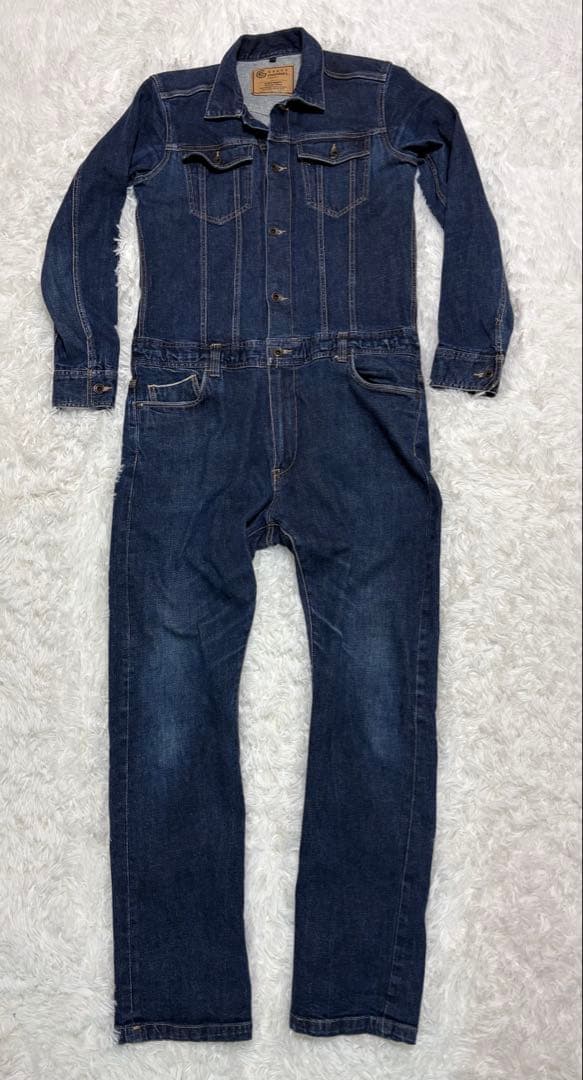 GRACE ENGINEER ストレッチデニムつなぎ 濃紺 LL 美品