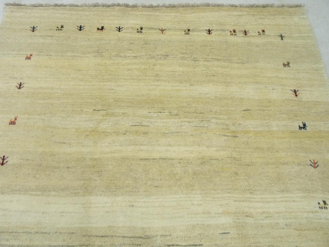 ケンケン様用　ギャベ イラン産 200×292 白 K-27