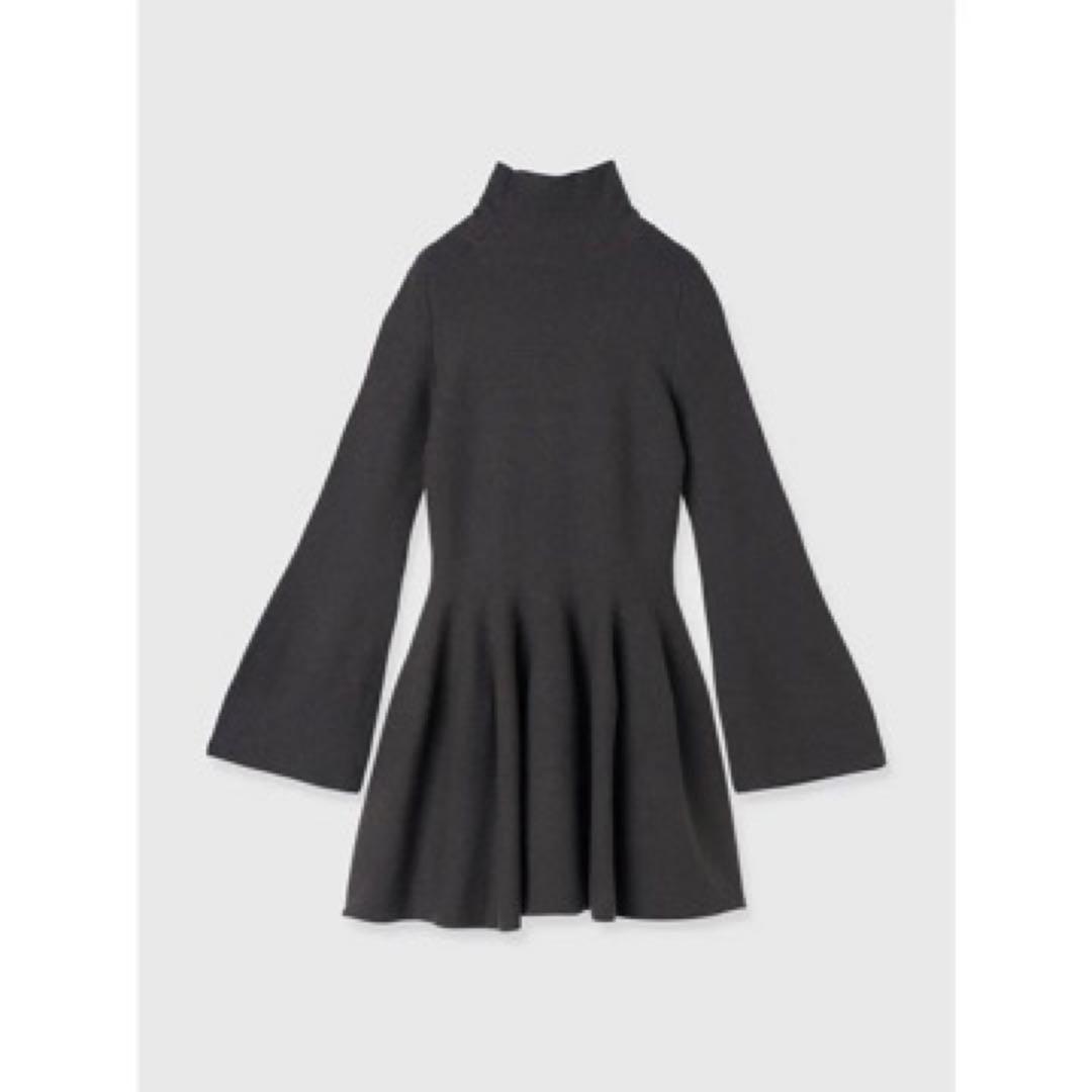 anuans 2024年モデルフレアーミニニットワンピース　グレー