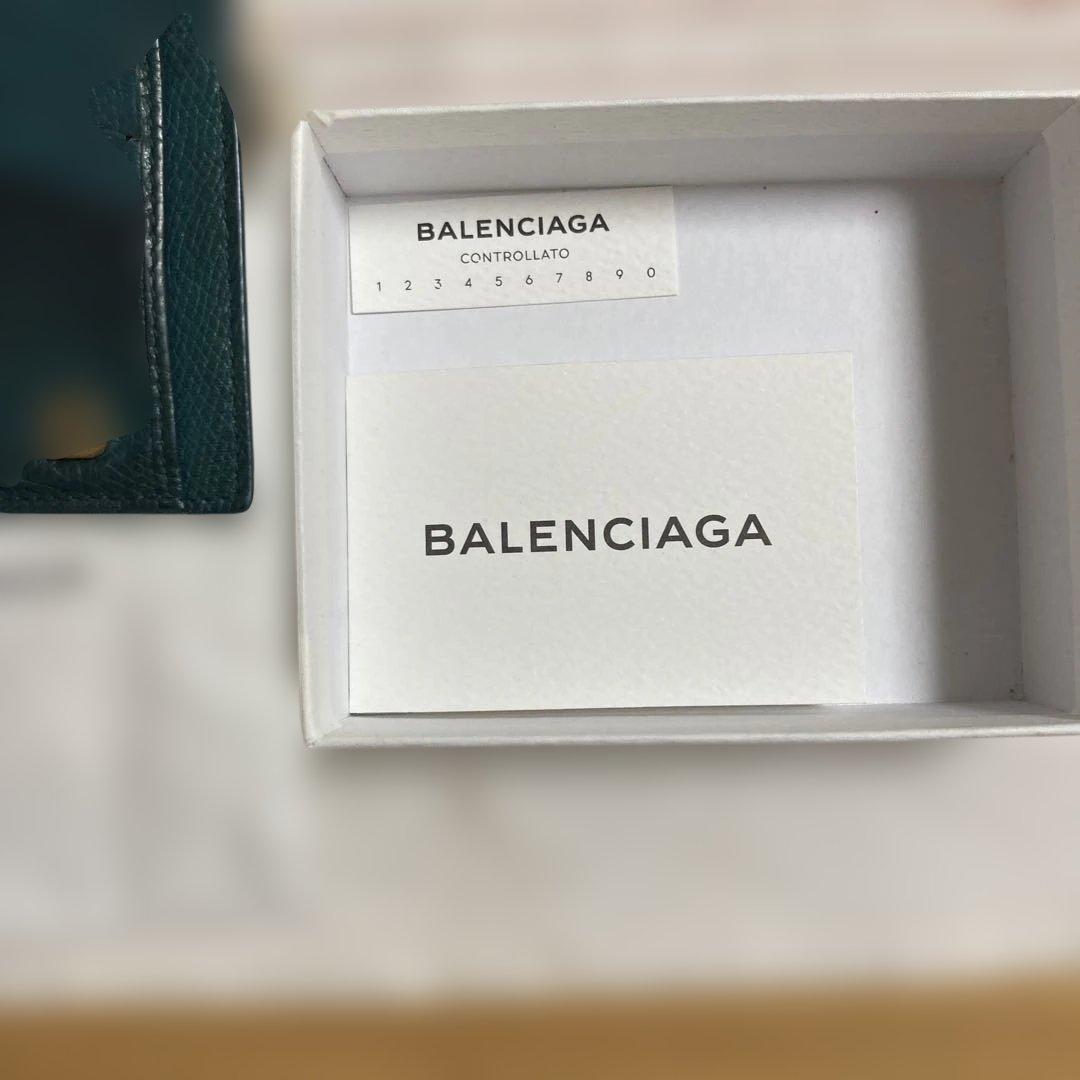 BALENCIAGA ターコイズ Wallet+ coin case