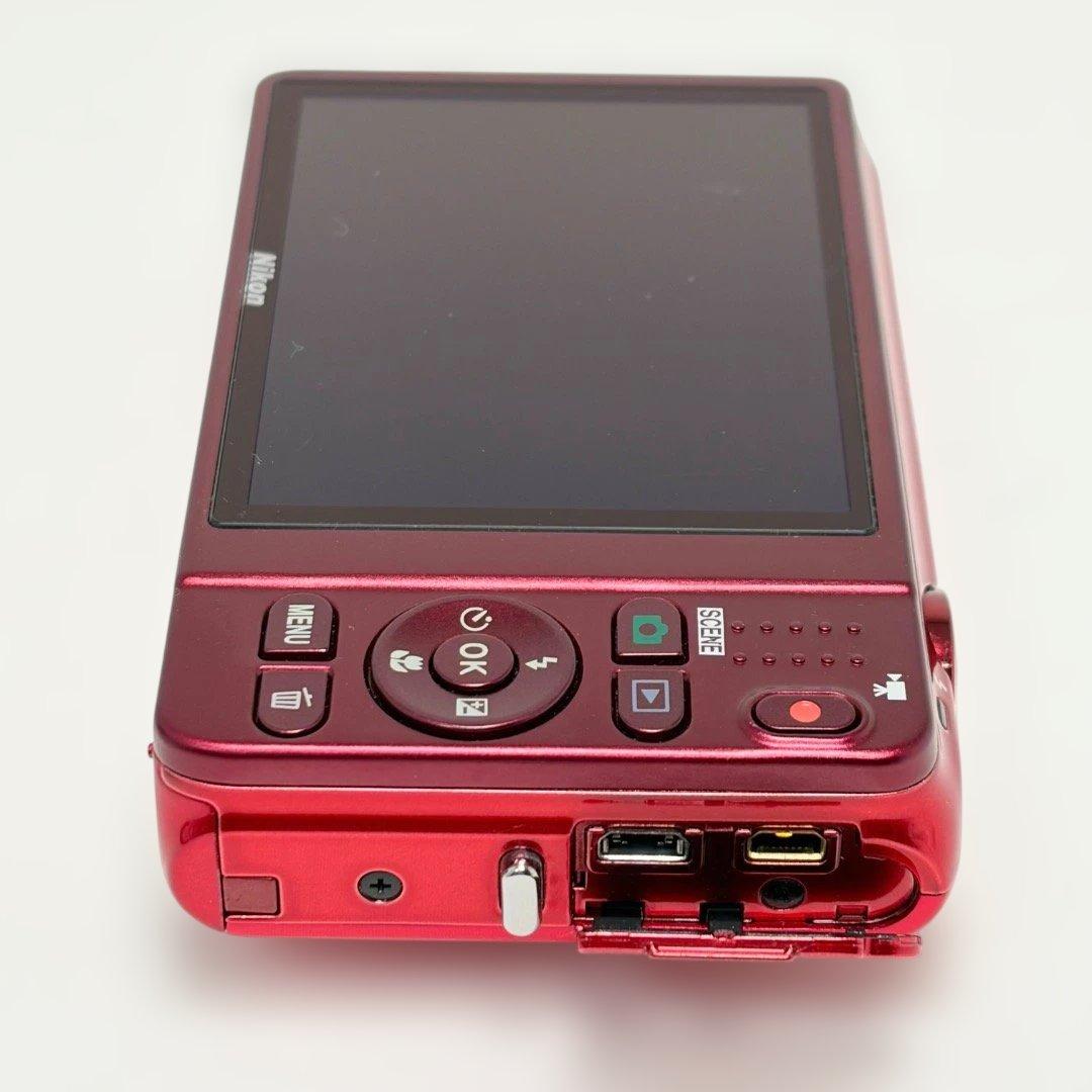 極美品✨Nikon COOLPIX S6500 充電器 箱 レッド コンデジ