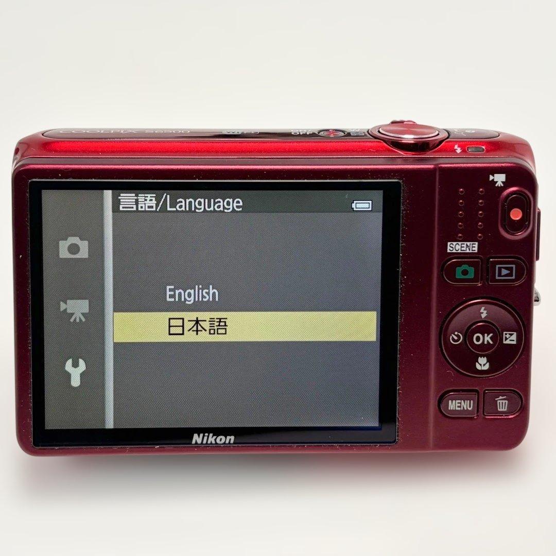 極美品✨Nikon COOLPIX S6500 充電器 箱 レッド コンデジ