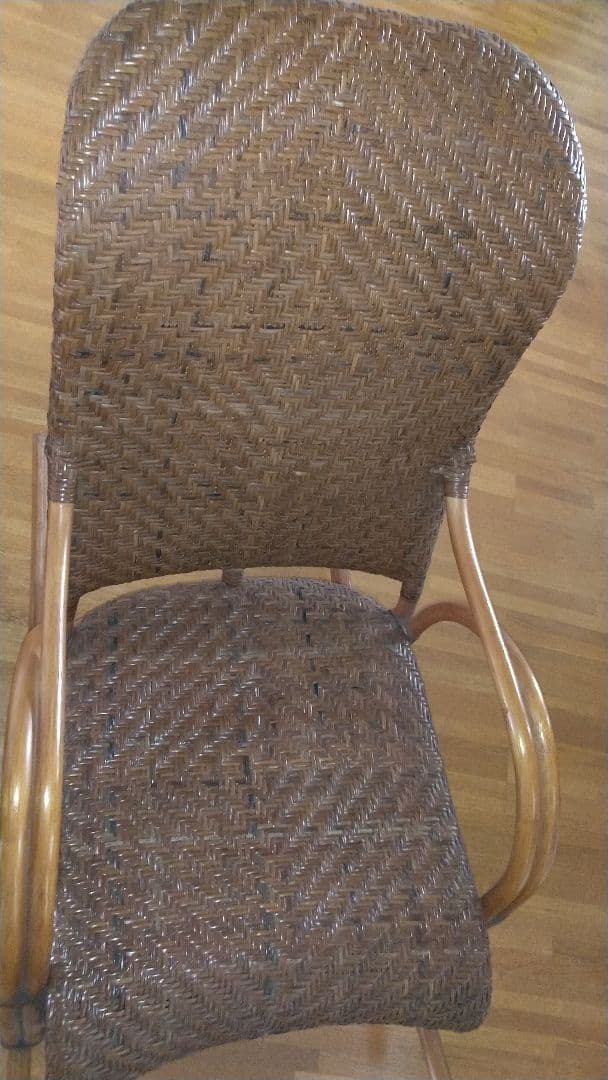 ラタン 網代編み ロッキングチェア