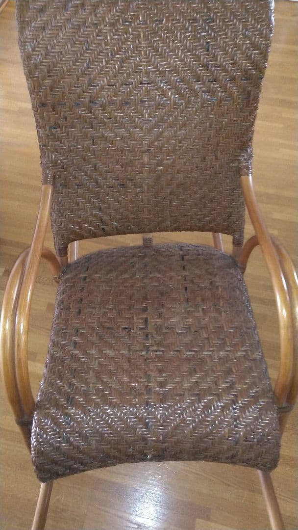 ラタン 網代編み ロッキングチェア