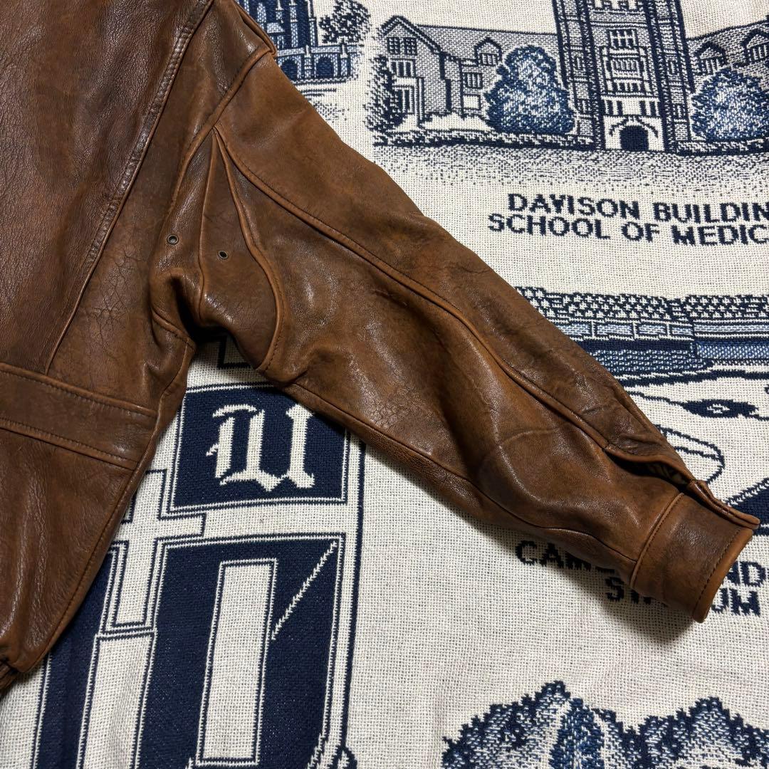 90s トミー　g-1 a-2 ラムレザー フライトジャケット 短丈 ミリタリー