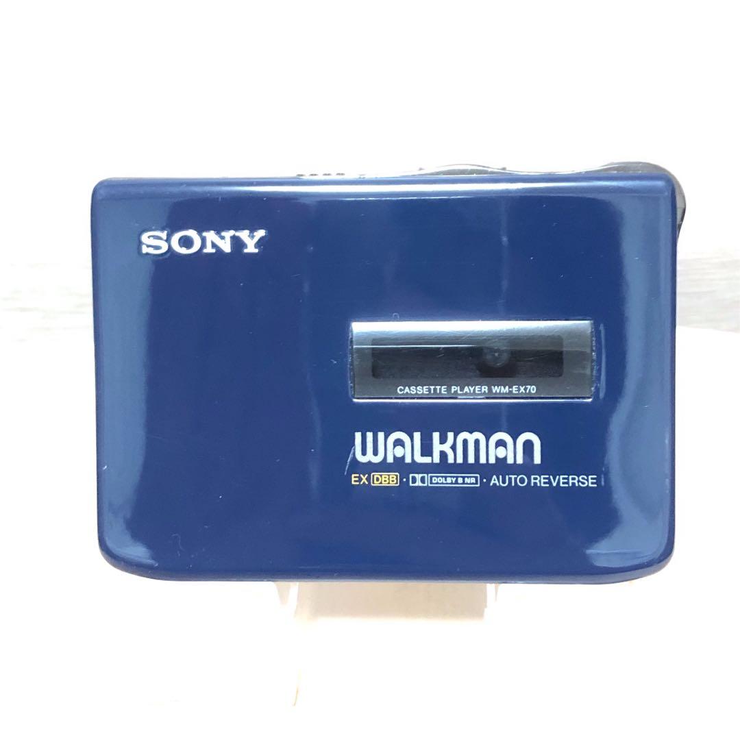 SONY WALKMAN WM-EX70 ブルー テープ再生可能 現状渡し品