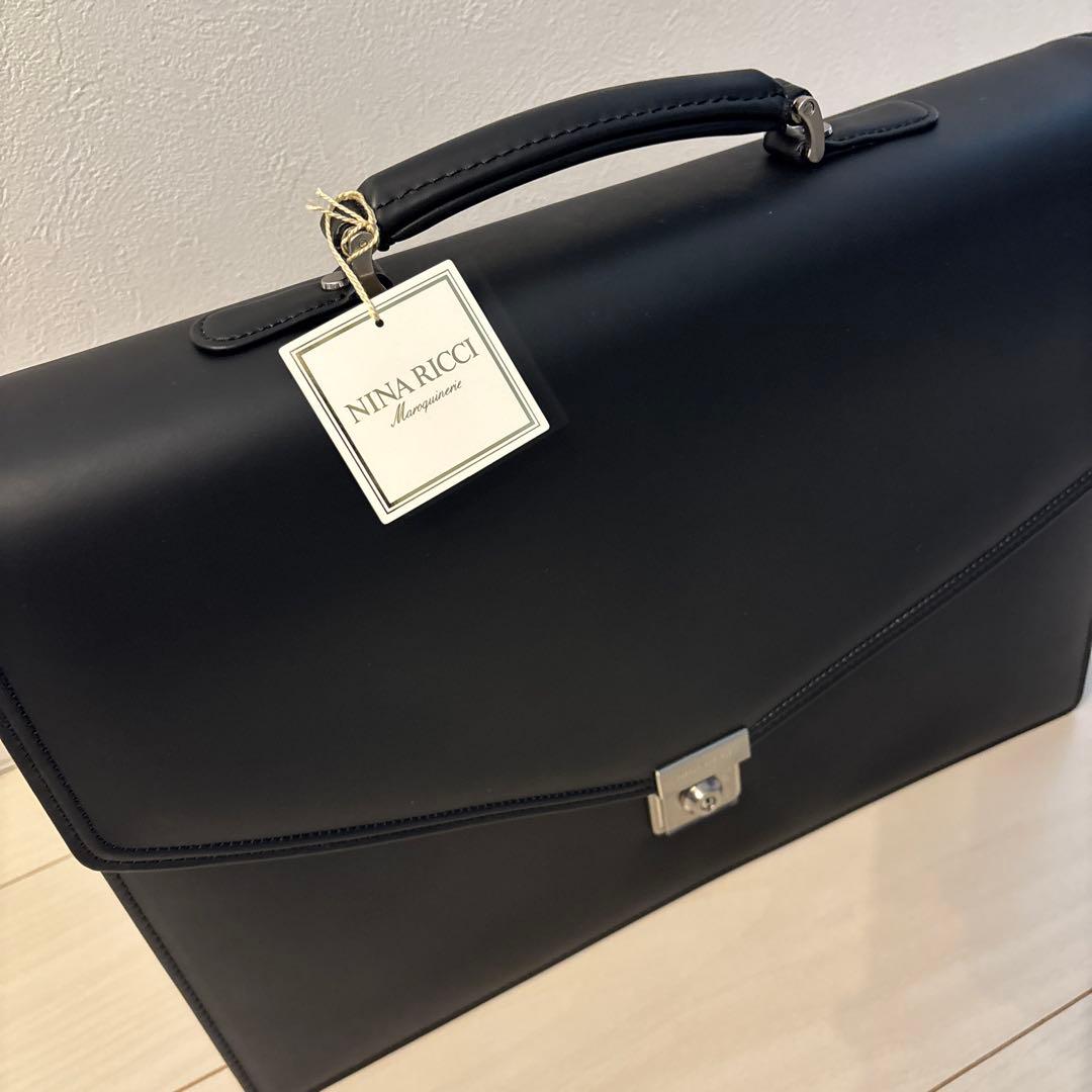 NINA RICCI ビジネスバッグ ブラック 美品 マルエム松崎製
