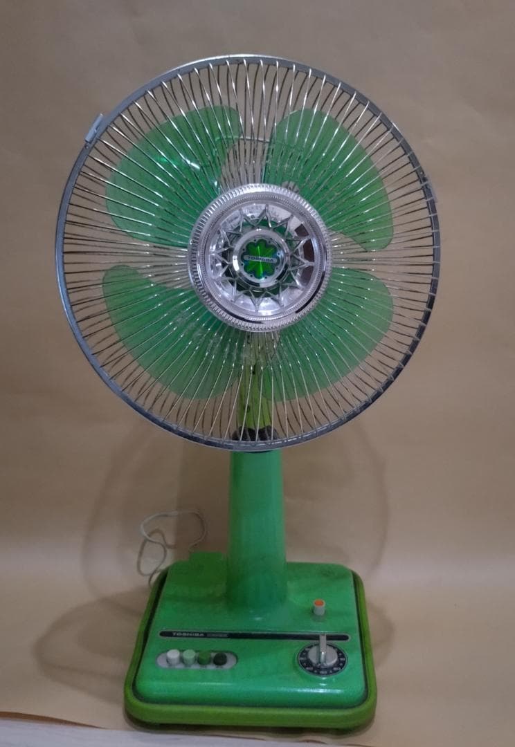 昭和レトロ　TOSHIBA グリーン扇風機