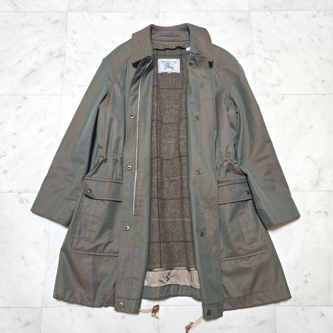 希少★バーバリー プローサム白タグ 玉虫色 モッズコート ライナー