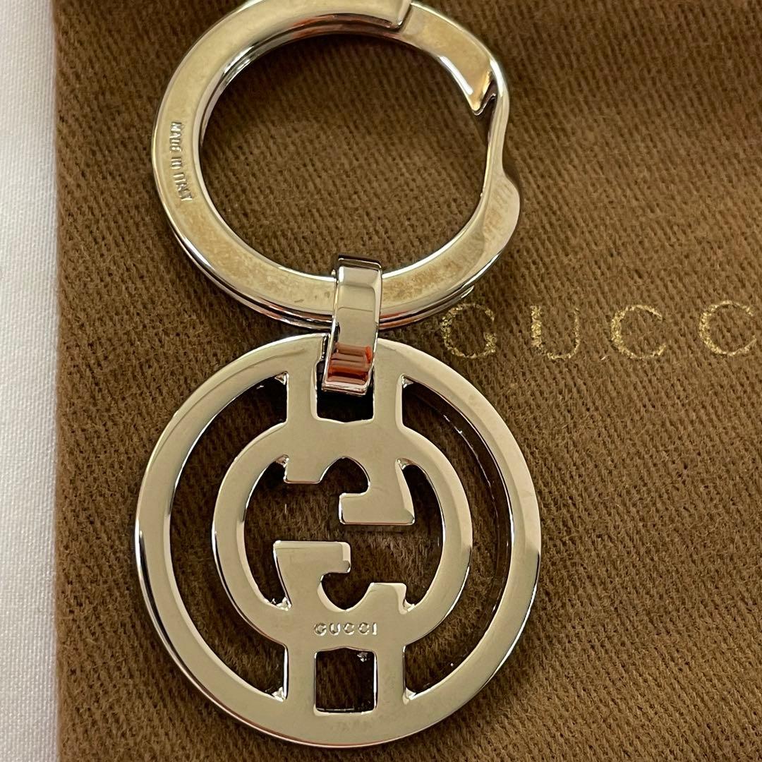 GUCCIインターロッキングG キーリング　美品