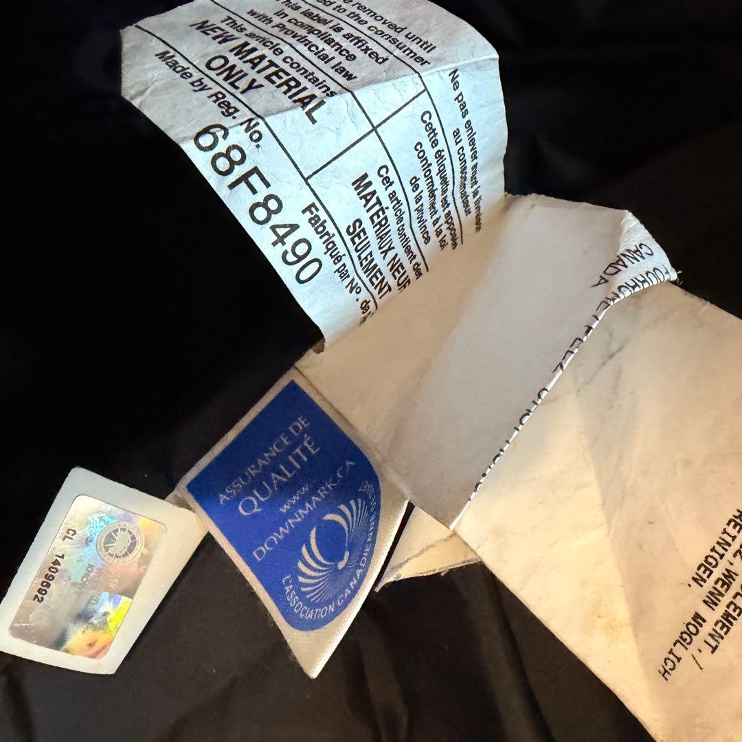 美品　カナダグース ダウンコート S カーキ コヨーテファー カナダ製 正規品