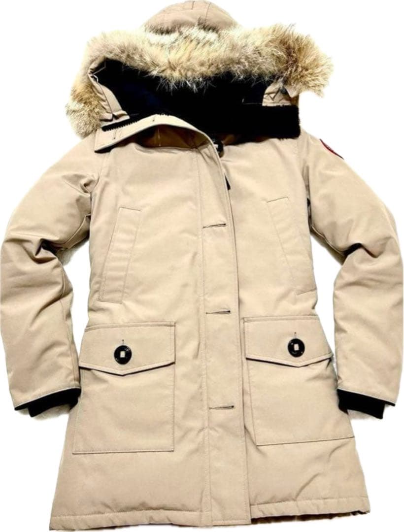 ☺︎KSRN☺︎ 美品 カナダグース ファー付きダウン ブロンテ ベージュ