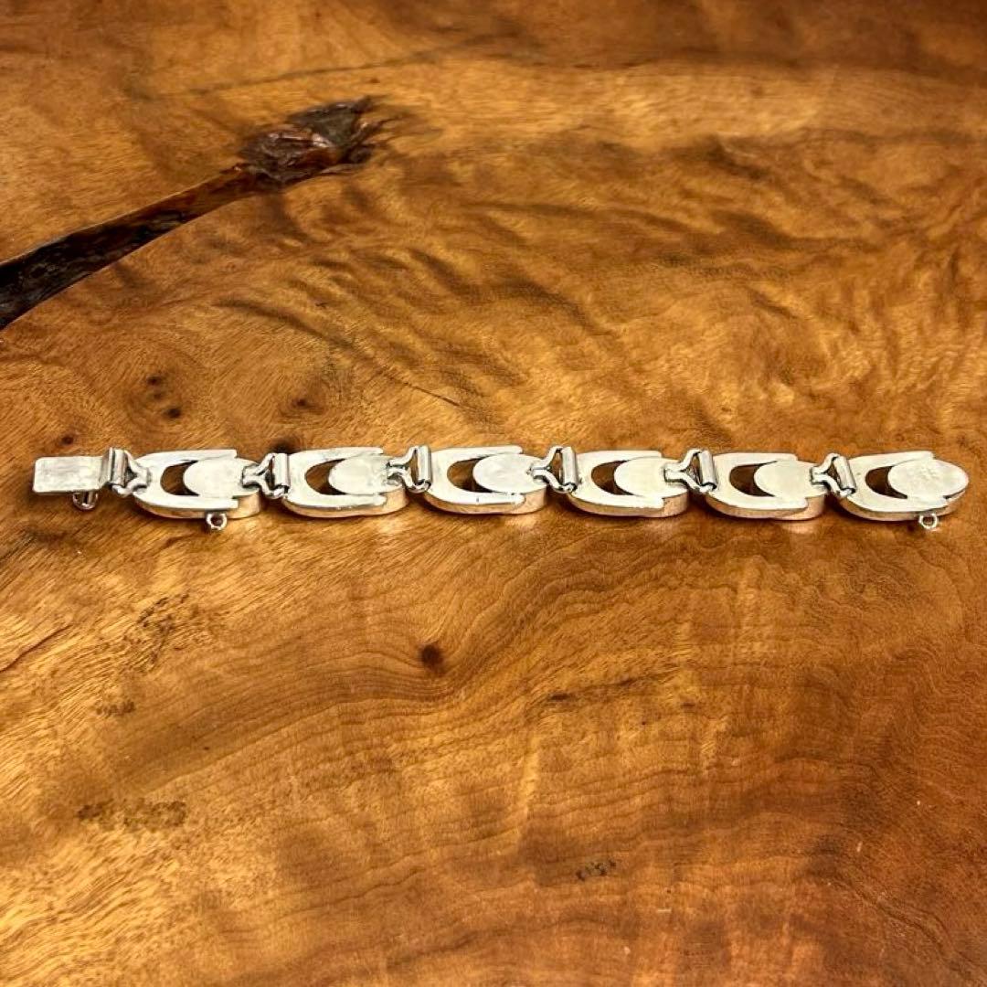メキシコ ヴィンテージ シルバー モダン ヘビーブレスレット MEXICO925