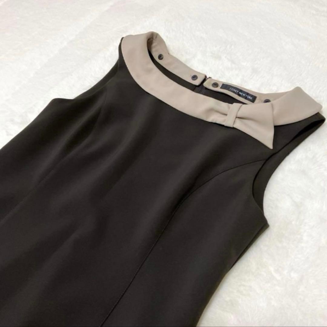 FOXEYNEWYORK ワンピース　襟　フォーマル　オケージョンワンピース　L