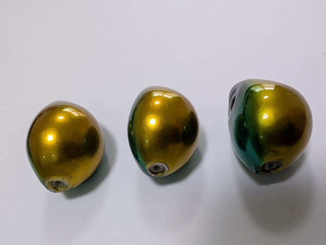 なみだまTG 3個セット タングステン グリーンゴールド ケイムラコーティング