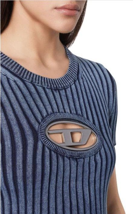 DIESEL 未使用美品 グレン期 メタルプレートリブトップス