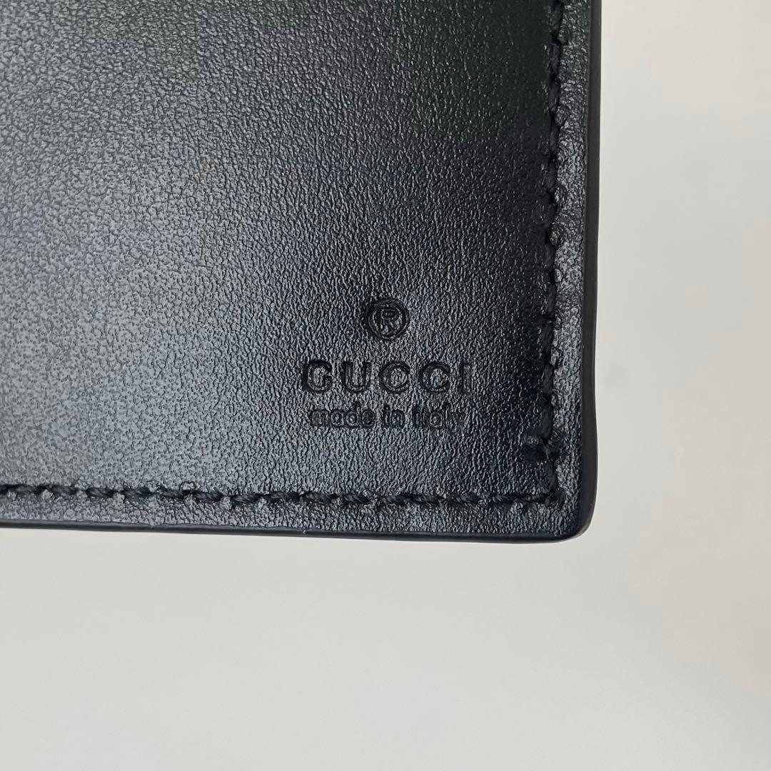 【未使用】グッチ マネークリップ GG エンボス レザー 黒 676656