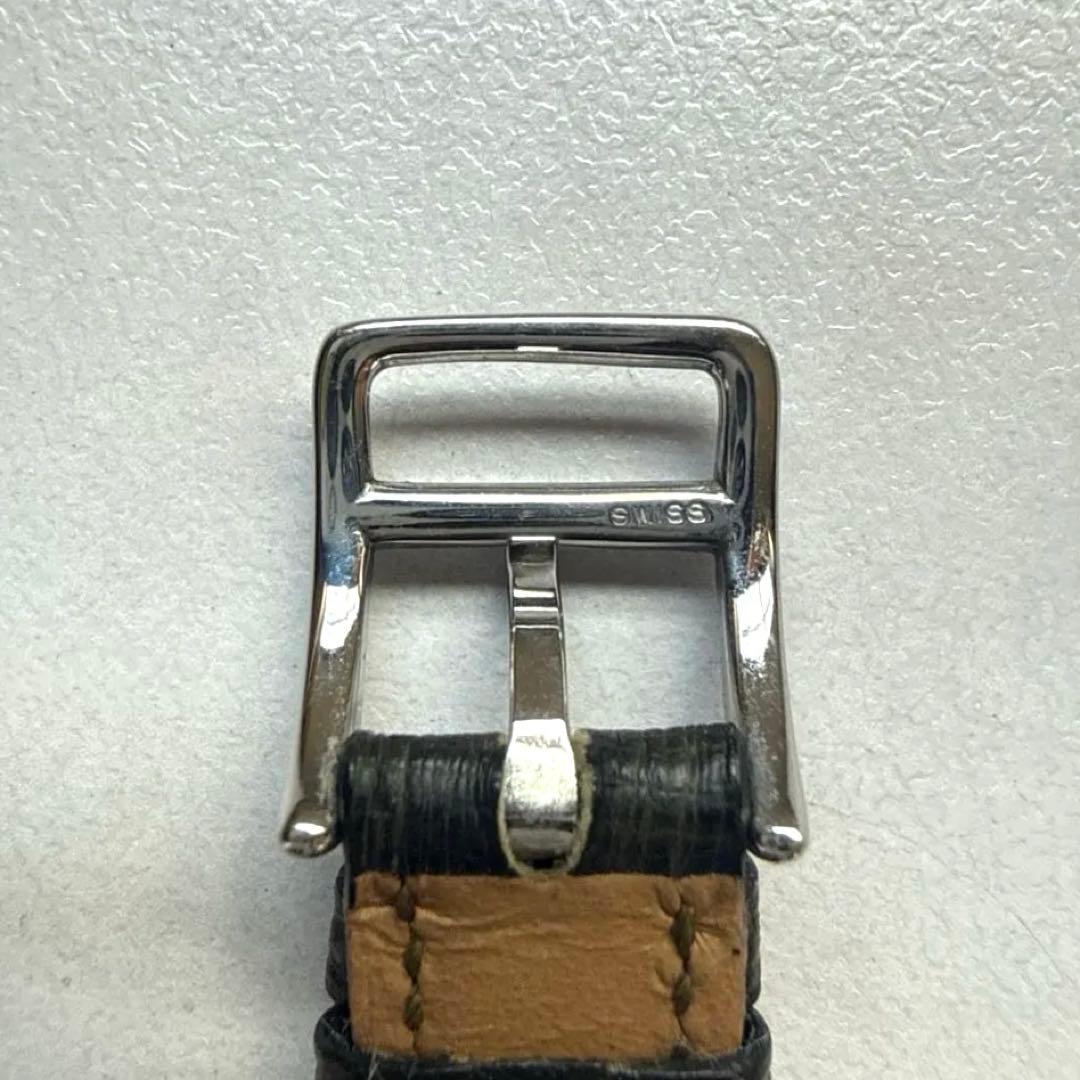 希少【未使用にちかい】エルメスセリエ 腕時計 オーストリッチ　革ベルト　稼働品