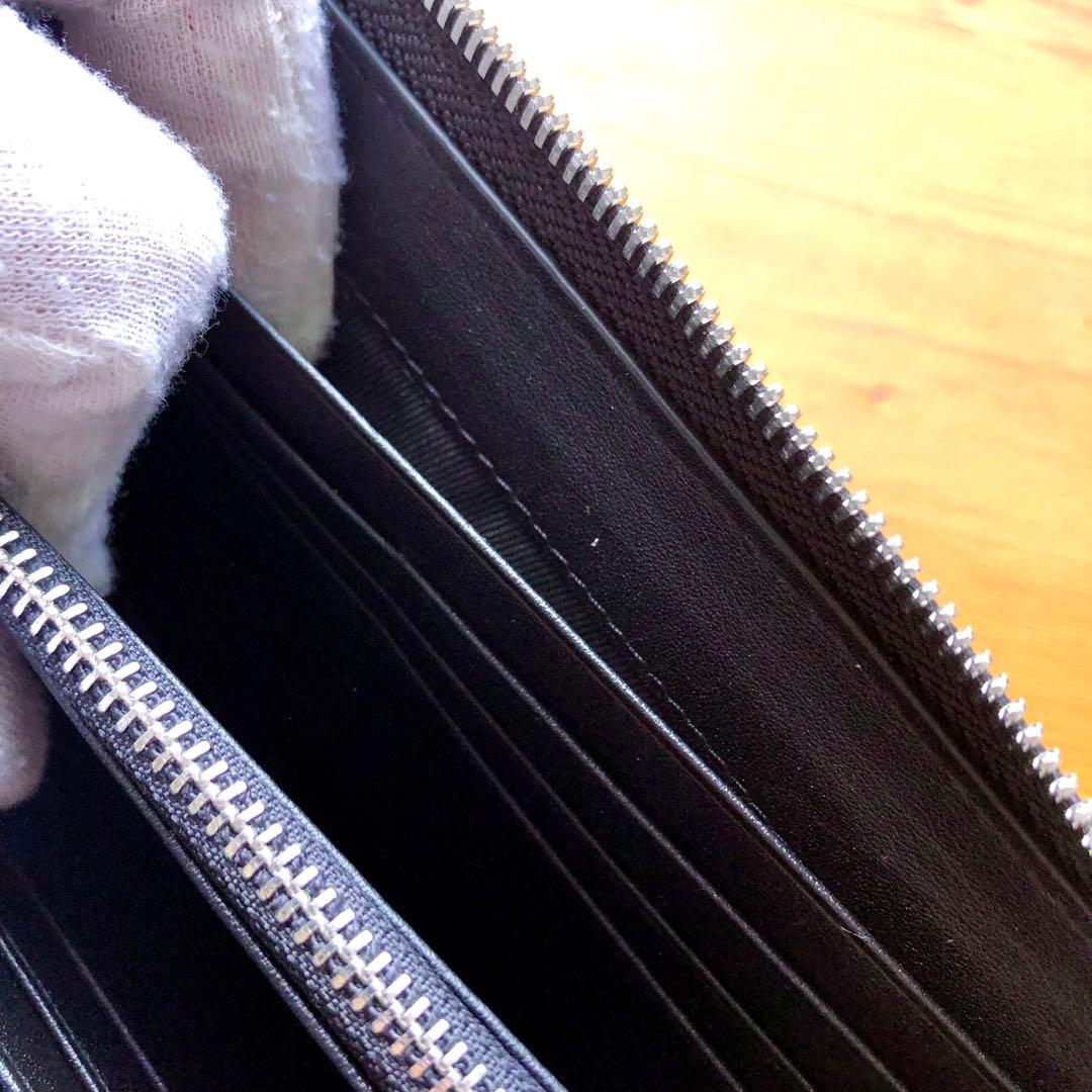 本物　クロコダイル　シャムワニ　 長財布 ワニ革 一枚革　青ブルー