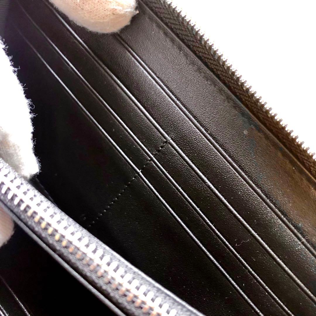 本物　クロコダイル　シャムワニ　 長財布 ワニ革 一枚革　青ブルー