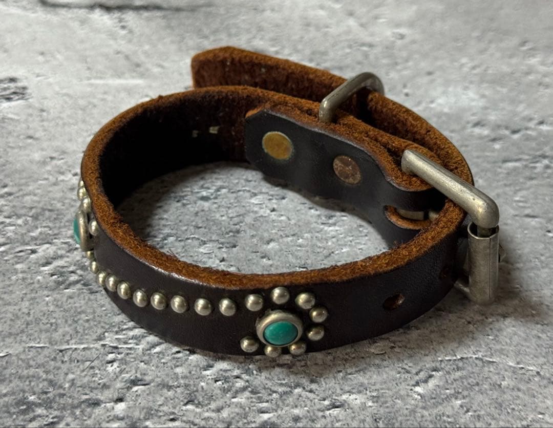 HTC ブレスレット ナロー ターコイズ ダークブラウン 0.75