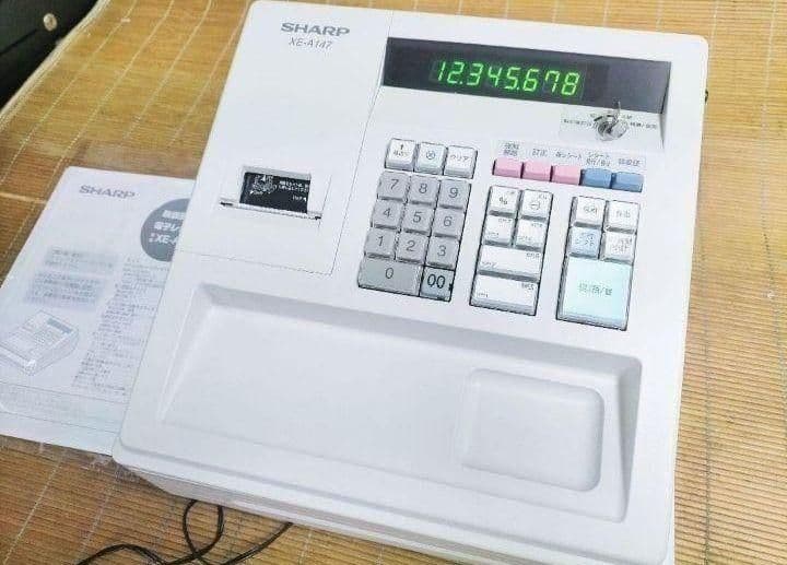 シャープレジスター　XE-A147　PC連携売上管理フル設定無料　622261