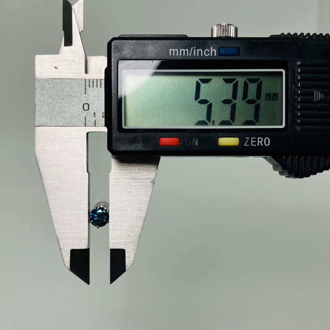 美品 Pt900 トリート ブルーダイヤモンド ピアス BD:1.027ct