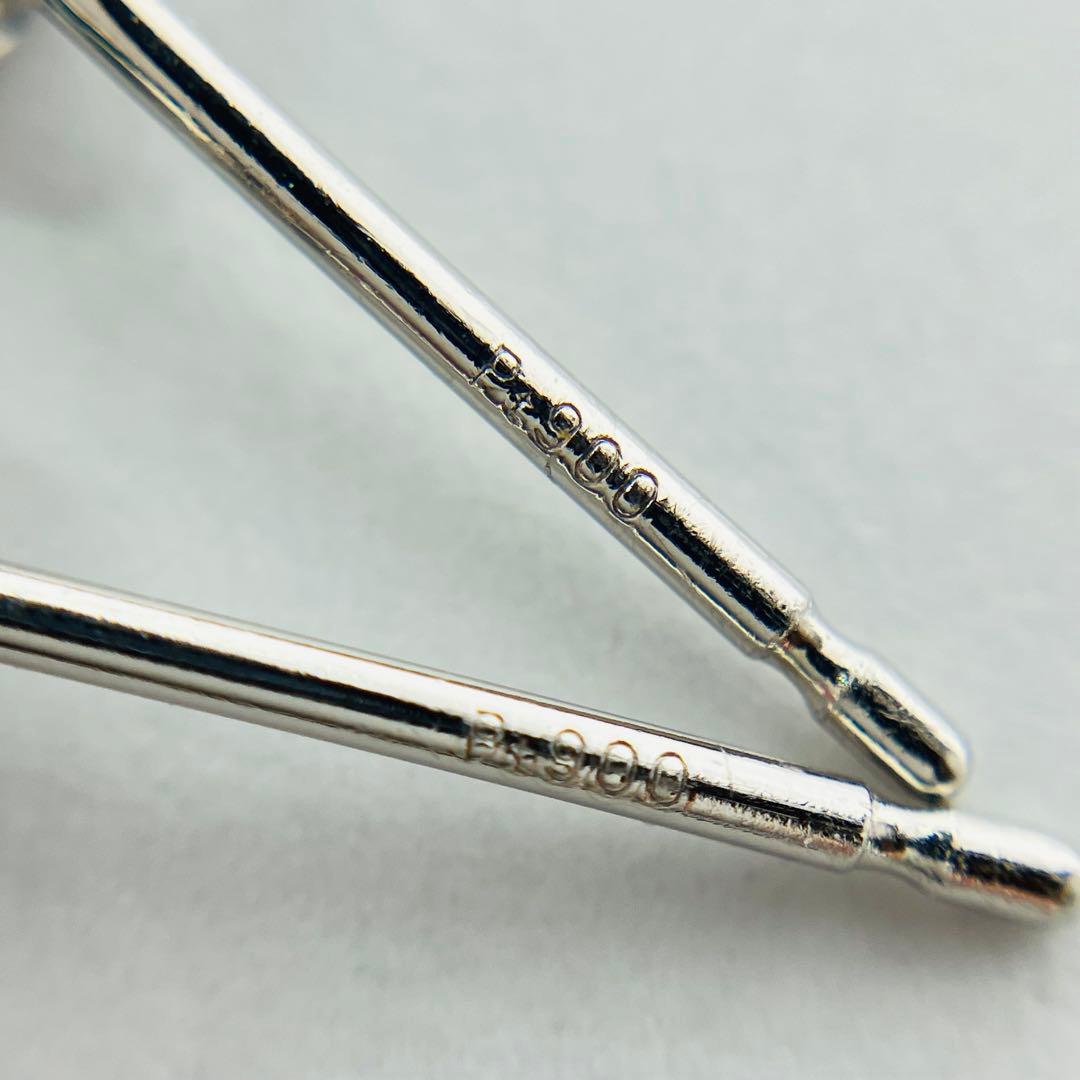 美品 Pt900 トリート ブルーダイヤモンド ピアス BD:1.027ct
