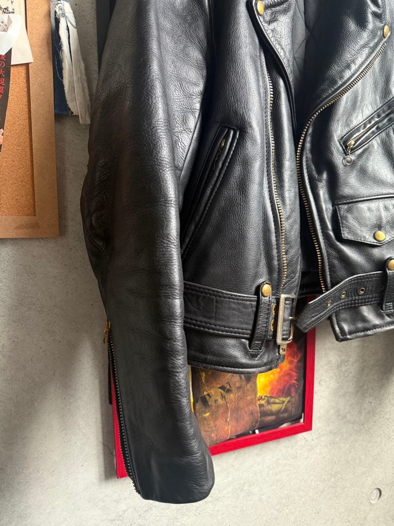 ✨希少✨ VANSON ダブル ライダース 40 TALONジップ ブラック